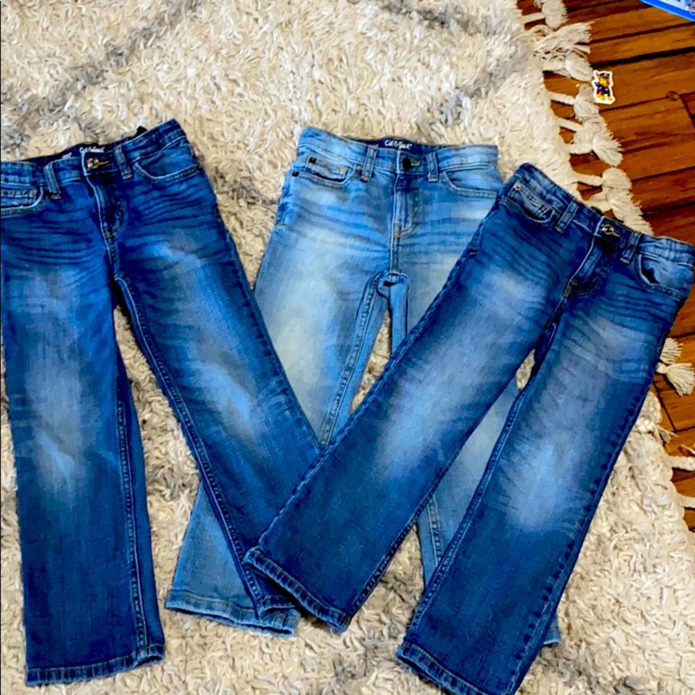 THREE PAIRS BOYS’ JEANS